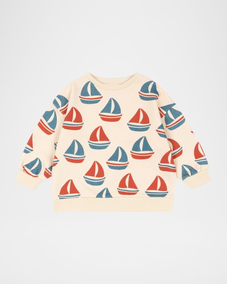 Boy's Loupy Lou Printed Cotton Sweatshirt, Size 6M-6 by KONGES SLOJD