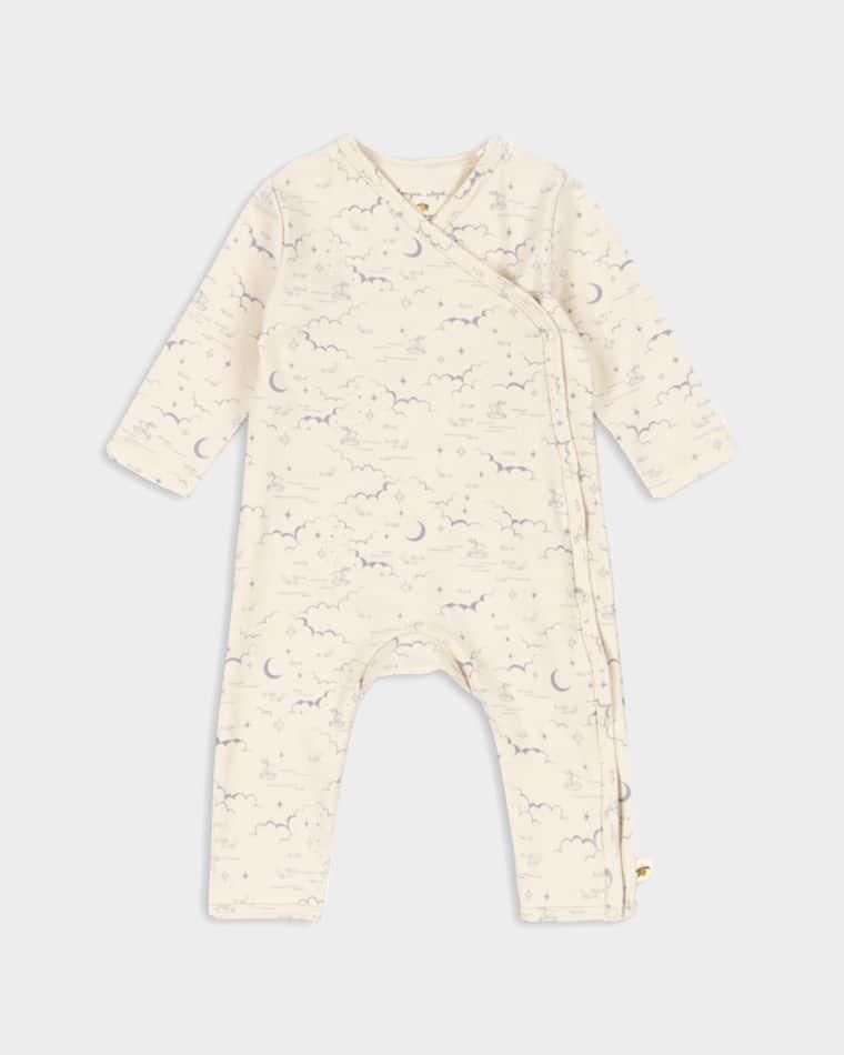 Boy's Printed Stretch Cotton One-Piece Coverall, Size Preemie-6M by KONGES SLOJD