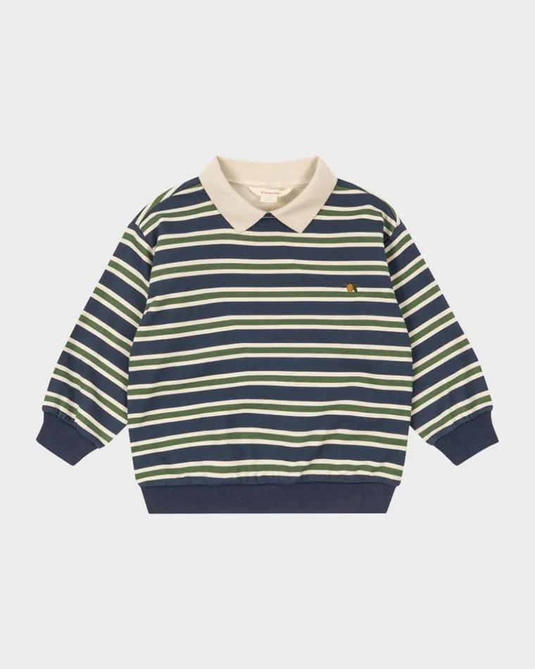 Boy's Spotty Long-Sleeve Cotton Polo Shirt, 12M-10 by KONGES SLOJD