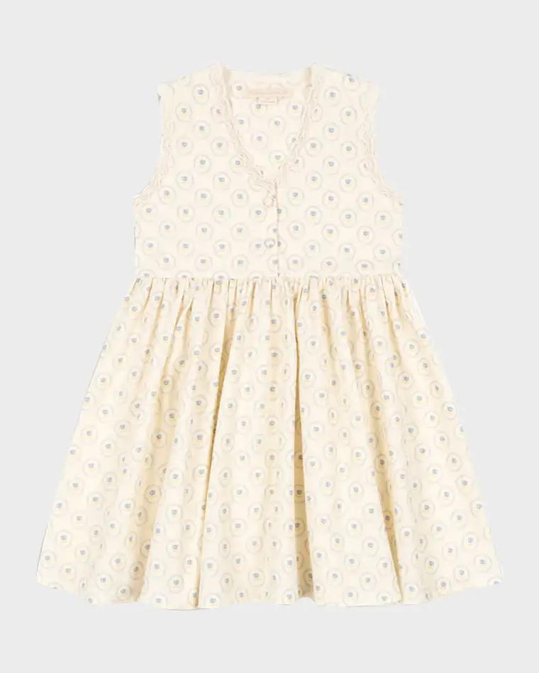 Girl's Coeur Sleeveless Cotton Lace-Trim Dress, Size 18M-10 by KONGES SLOJD
