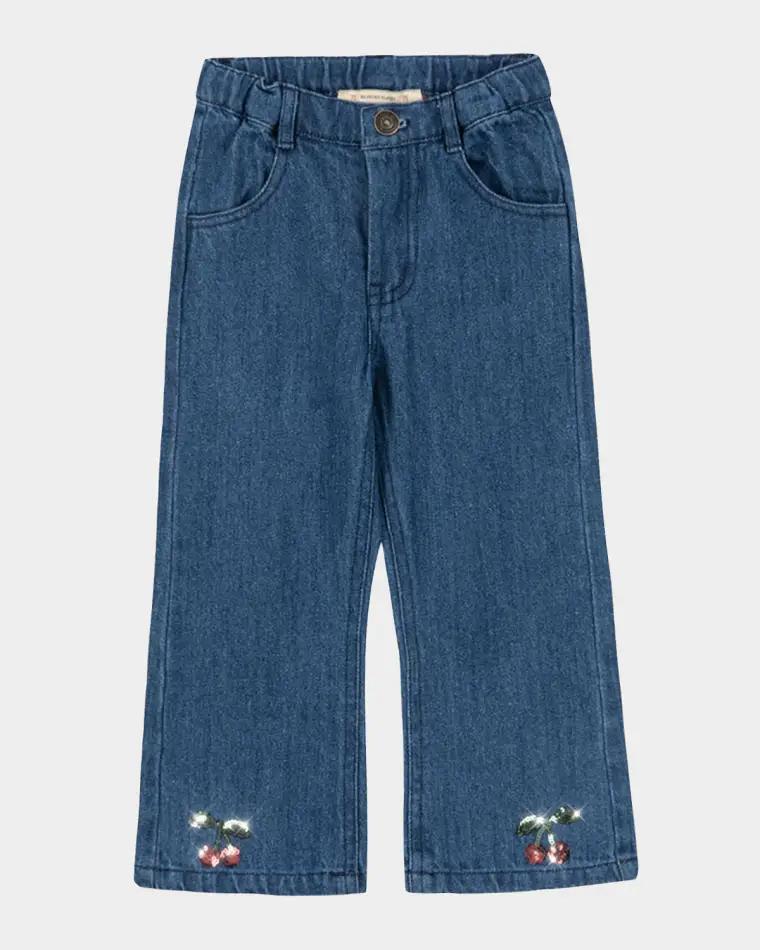 Girl's Elba Embroidered Flared Denim Jeans, Size 18M-10 by KONGES SLOJD