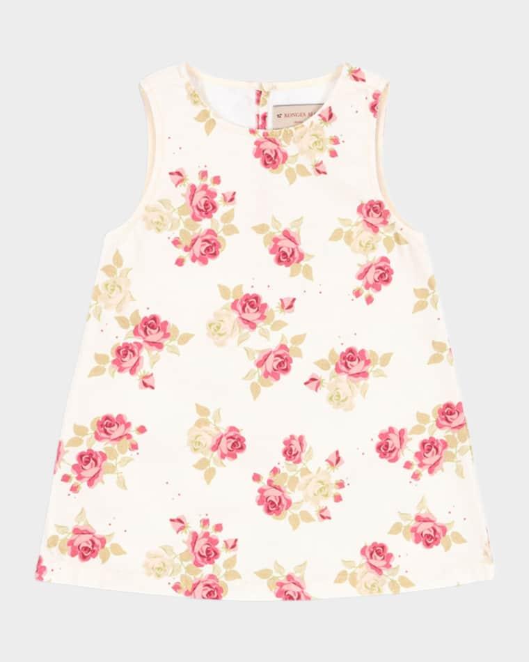 Girl's Magot Sleeveless Floral Cotton Dress, Size 18M-10 by KONGES SLOJD
