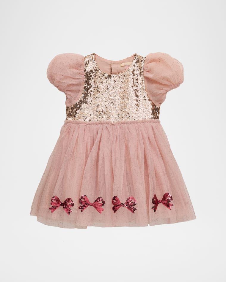 Girl's Mei Sequined-Bodice Tulle Dress, Size 18M-8 by KONGES SLOJD