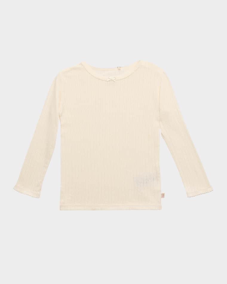 Girl's Minnie Micro Floral-Print Jersey Top, Size 9M-10 by KONGES SLOJD