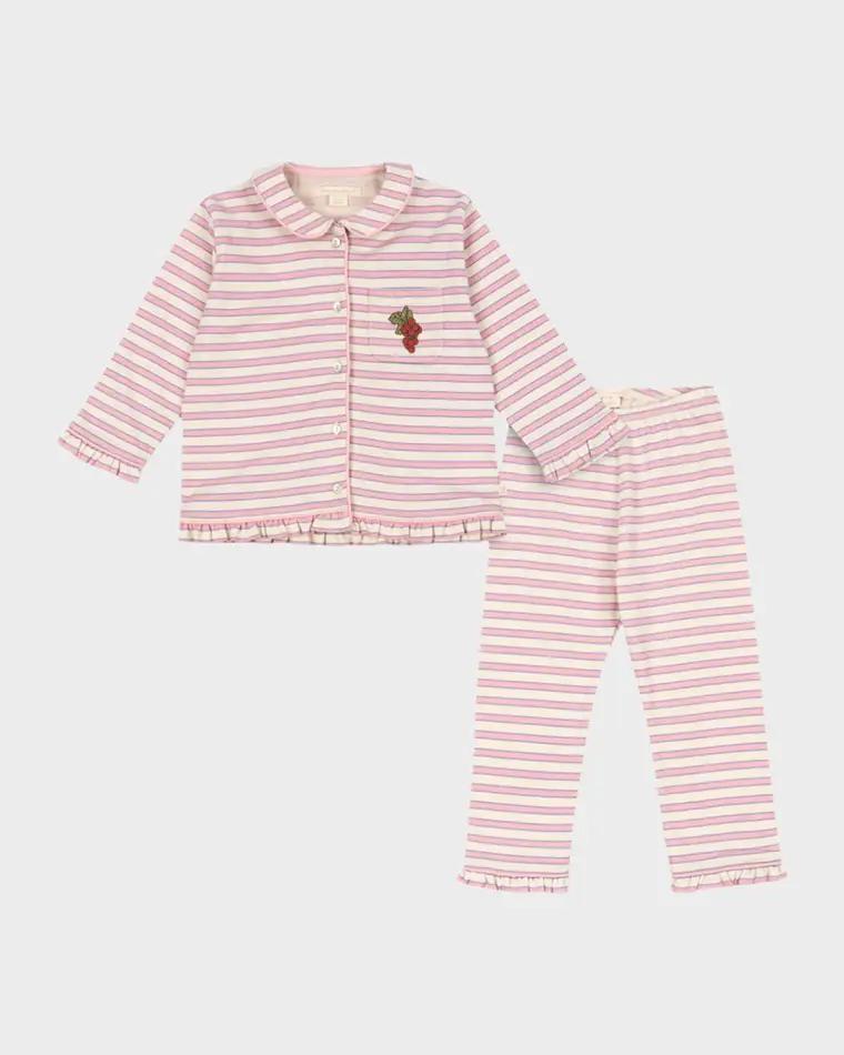 Girl's Pio Frill Organic Cotton Pajama Set, 18M-10 by KONGES SLOJD