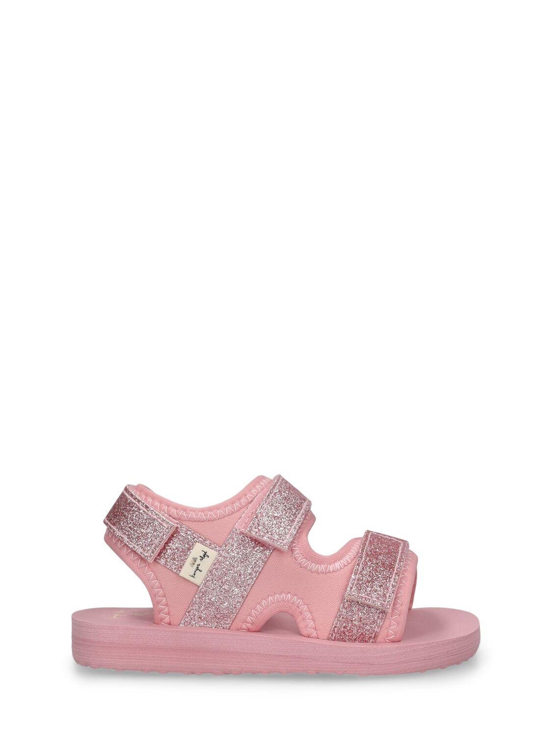 Glittered Rubber Sandals W/straps by KONGES SLOJD