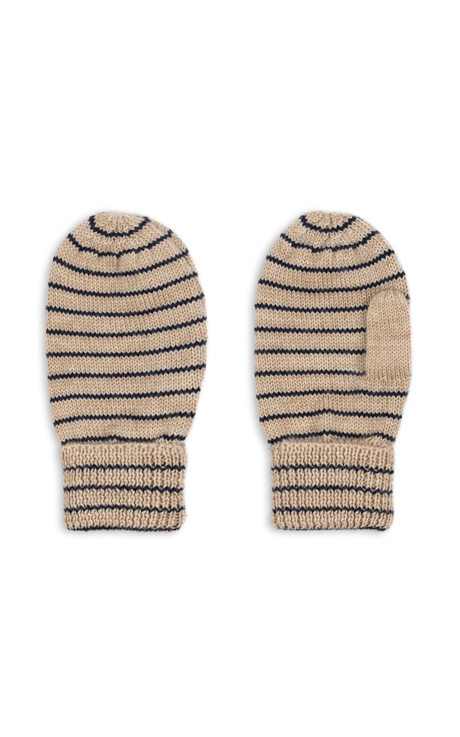 Konges Sløjd Kids' Louli Striped Wool Mittens - Moda Operandi by KONGES SLOJD