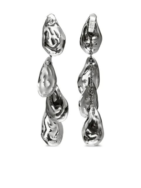 droplet chain earrings by KOROBEYNIKOV