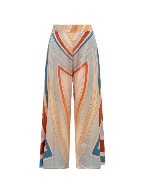 Eli geometric-print trousers by KOSE