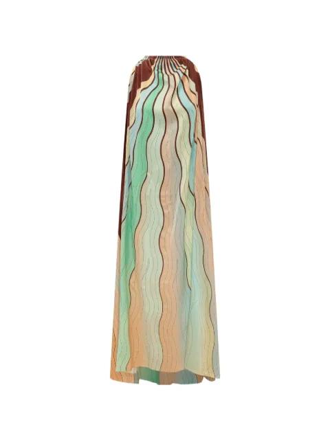Julia abstract-print halterneck dress by KOSE