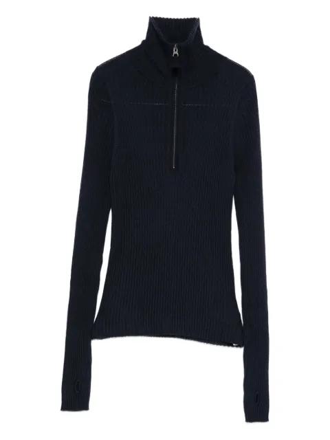 zip-up ribber sweater by KRISTENSEN DU NORD