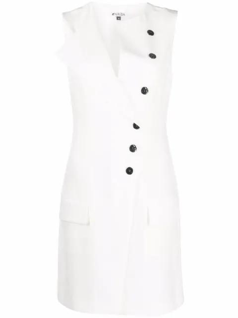 asymmetric button-up midi dress by KRIZIA