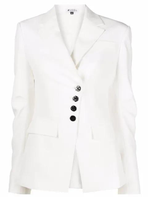 asymmetric single-breasted blazer by KRIZIA