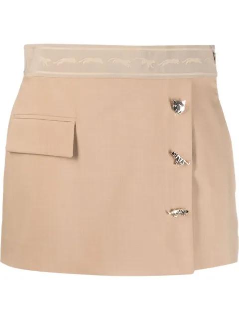 panther-print waistband skort by KRIZIA