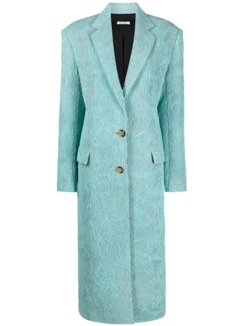 single-breasted cracked-effect coat by KRIZIA