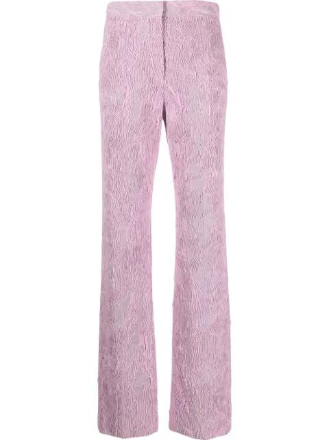 textured-finish wide-leg trousers by KRIZIA