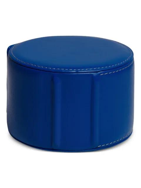 Chromatic leather cylindrical watch roll by KROSS STUDIO