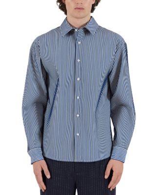 3D Striped Button Front Shirt by KROST