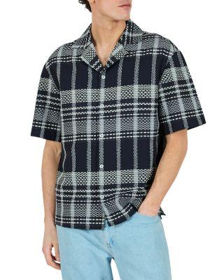 Camp Collar Relaxed Fit Plaid Dash Shirt by KROST