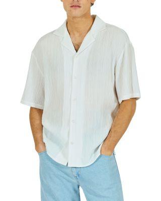 Camp Collar Textured Bowling Shirt by KROST