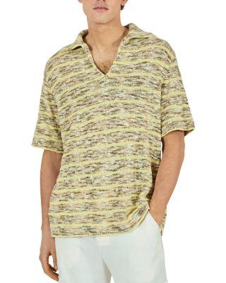 Multi Color Striped Knit Polo by KROST