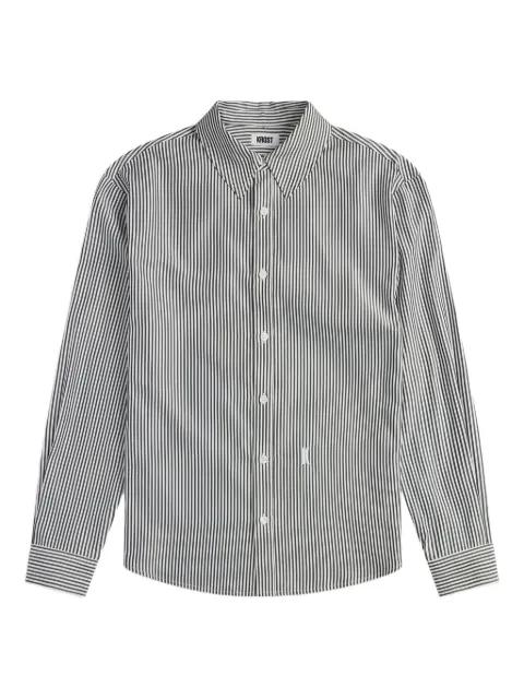 embroidered logo striped shirt by KROST