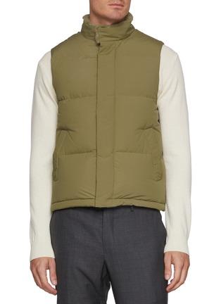 Mink Fur Inner Collar Down Vest by KRUF