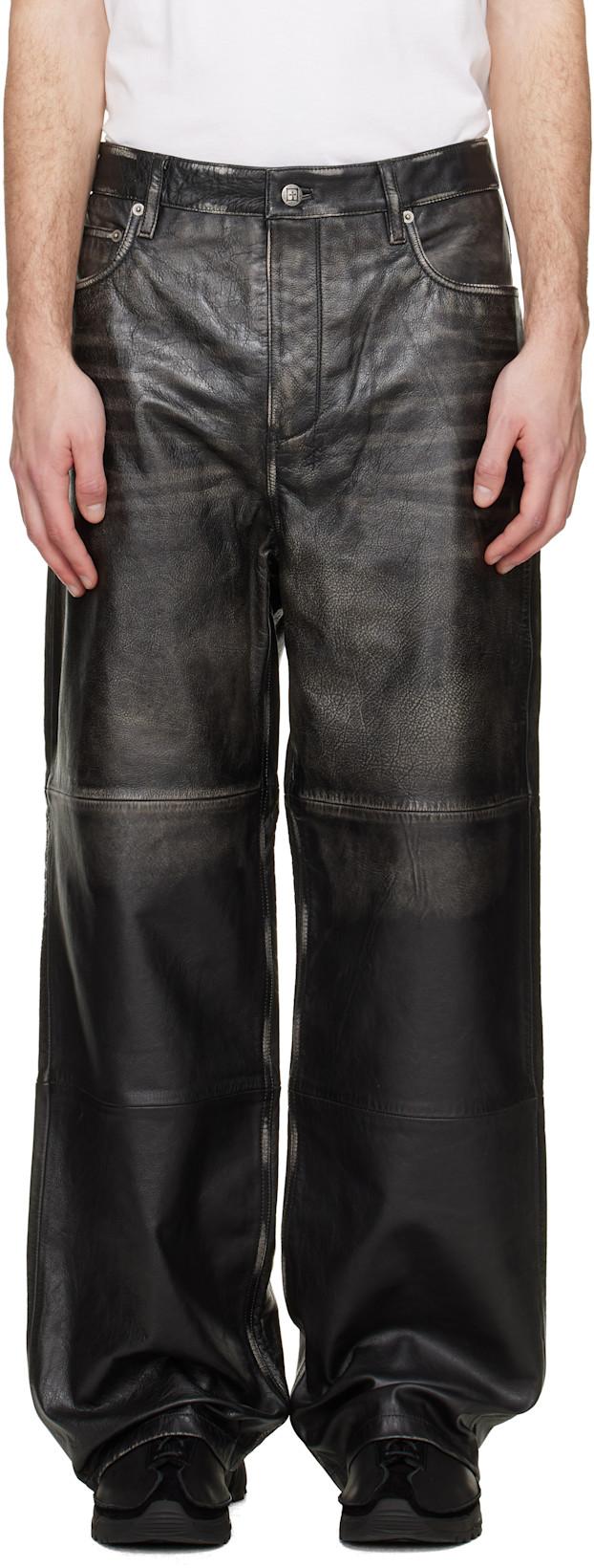 Black Blackjack MAXX Leather Pants by KSUBI