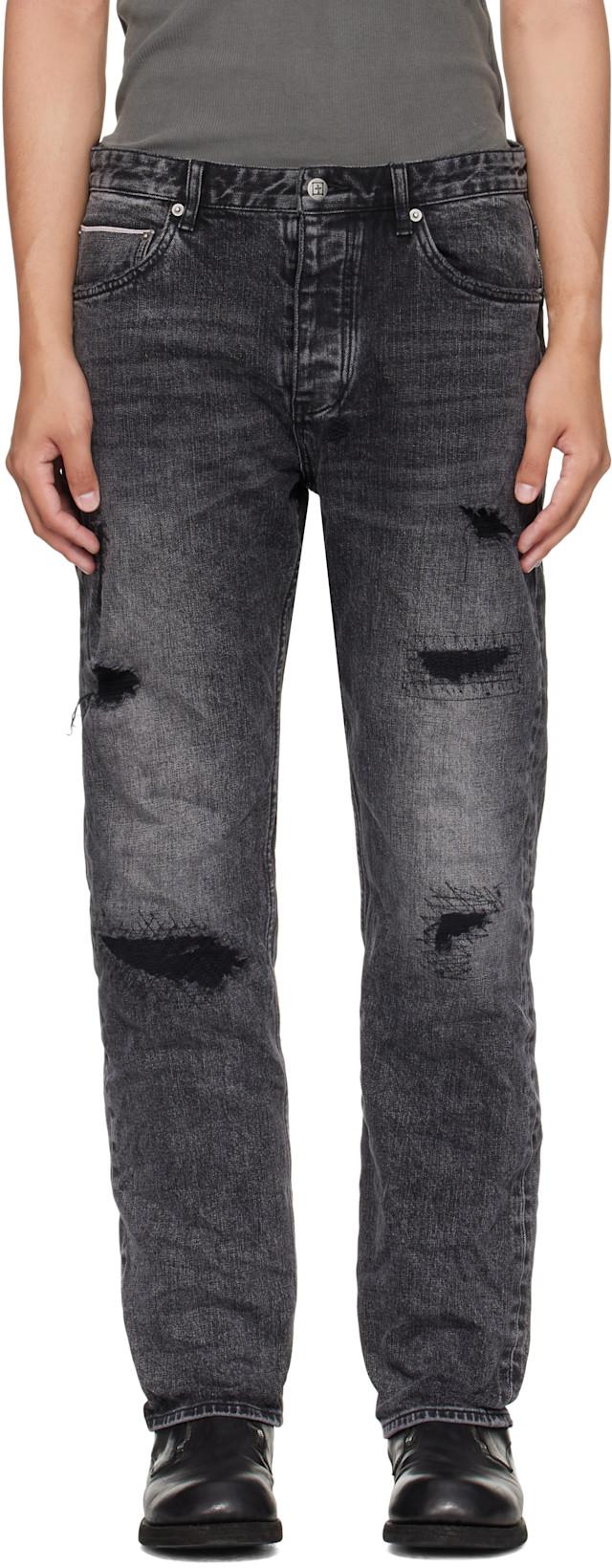 Black Hazlow Replika Jeans by KSUBI