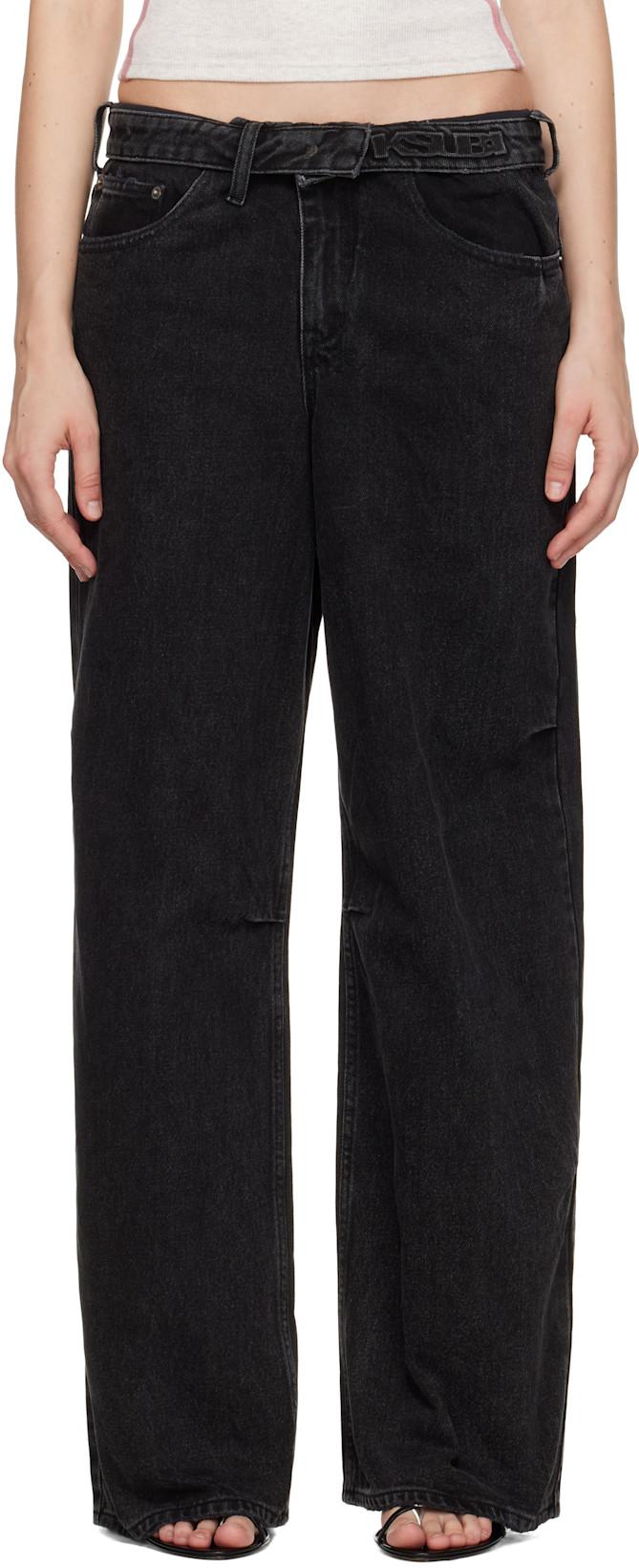 Black Ksuper Flip Jeans by KSUBI