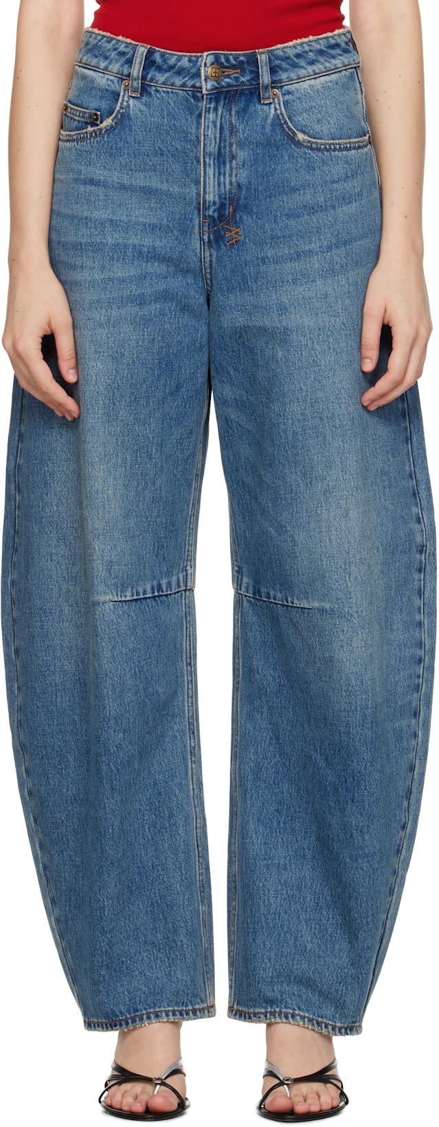Blue Barrel Jeans by KSUBI