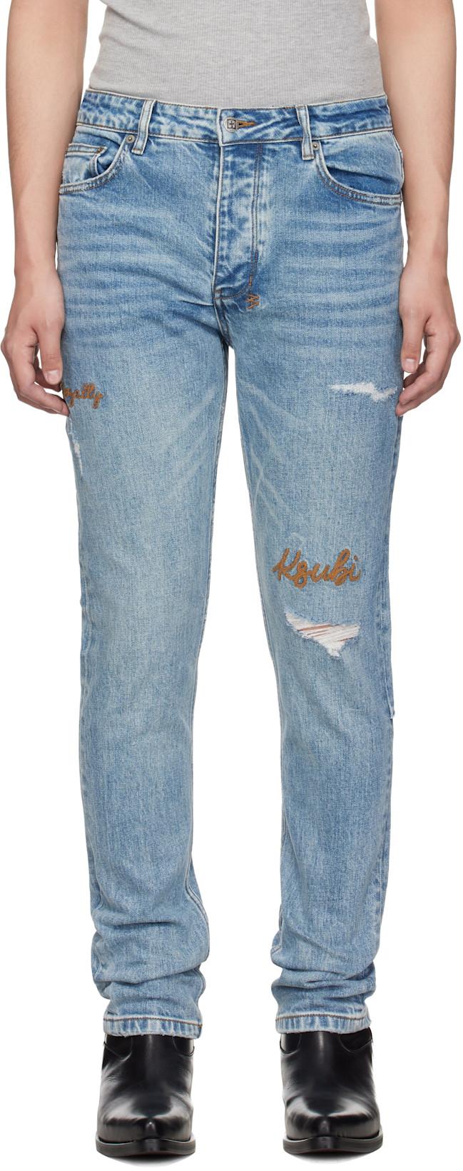 Blue Chitch Public Repair Skribed Jeans by KSUBI