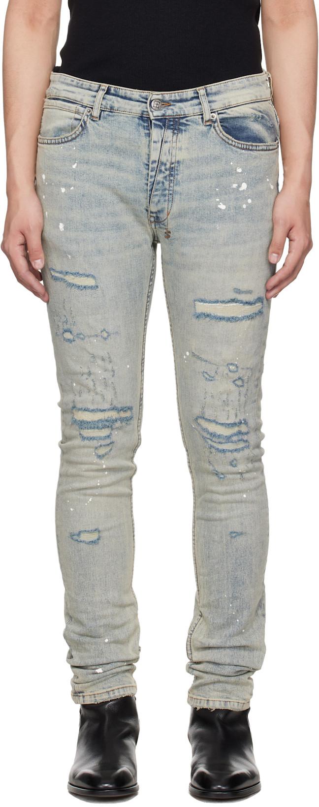 Blue Van Winkle Paint Summer Jeans by KSUBI
