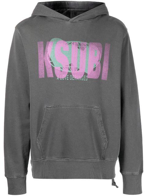 Deranged Kash logo-print hoodie by KSUBI