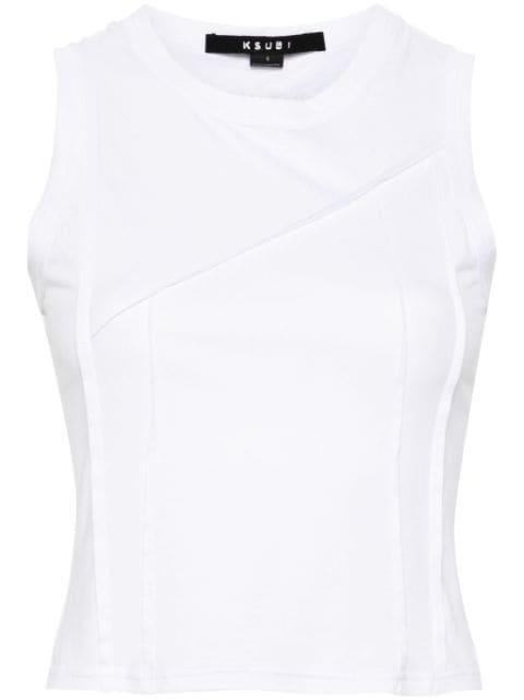 Fragment crew-neck tank top by KSUBI