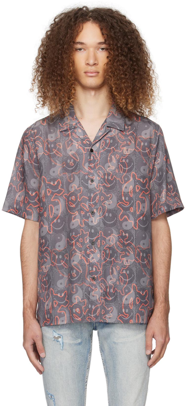 Gray Yin Dollar Resort Shirt by KSUBI