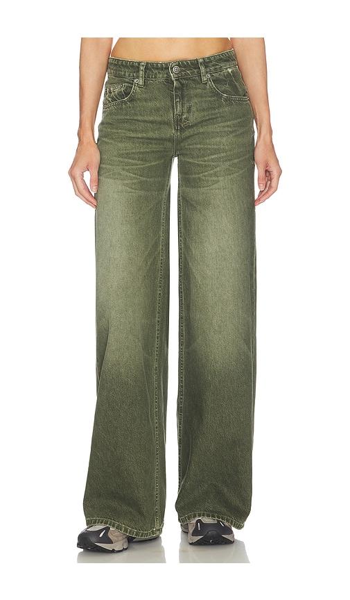Ksubi Dropout Low Rise Jeans in Green by KSUBI