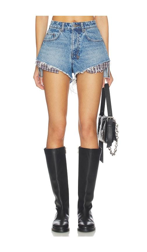 Ksubi Kut Off Denim Short in Blue by KSUBI