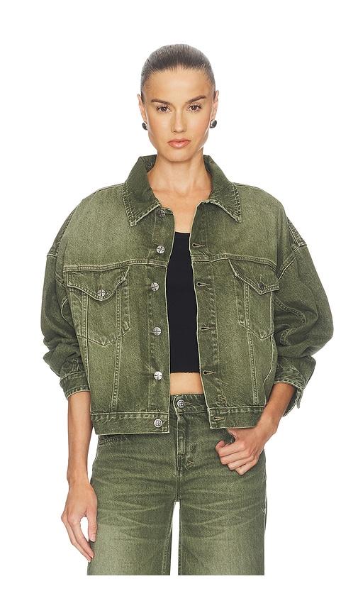 Ksubi Relaxed Trucker Jacket in Green by KSUBI