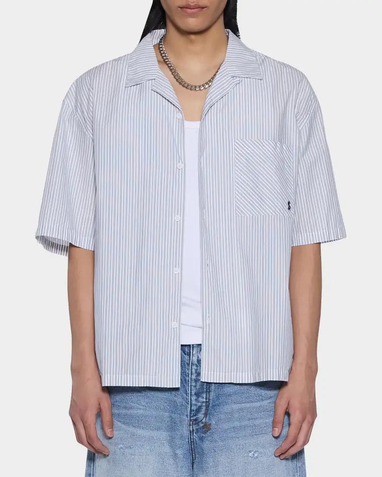 Men's Diner Back-Logo Cotton Short-Sleeve Shirt by KSUBI