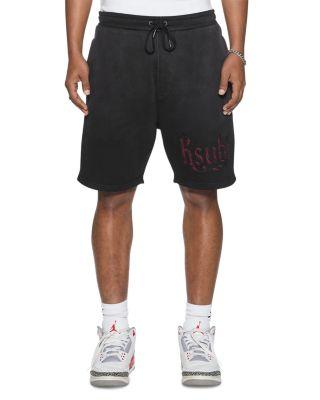 Paise Black Fade 32.2" Logo Track Shorts by KSUBI