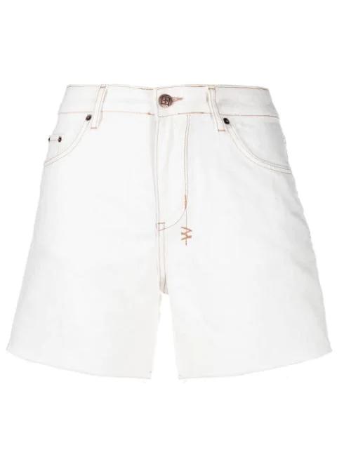 Racer denim shorts by KSUBI