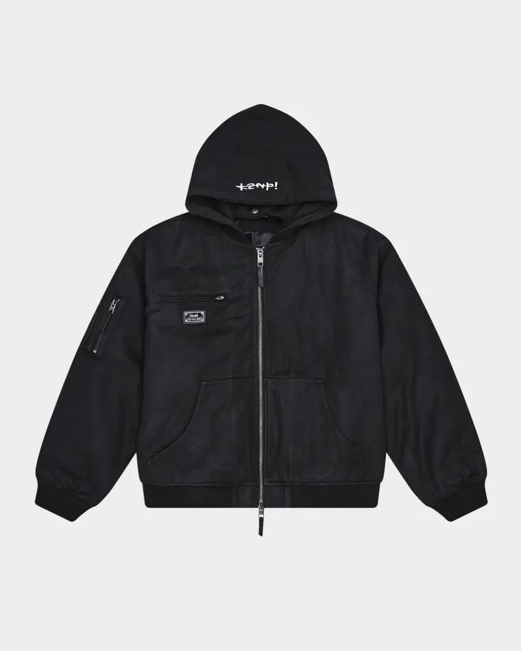 Sin City Plated Waxed Jacket by KSUBI