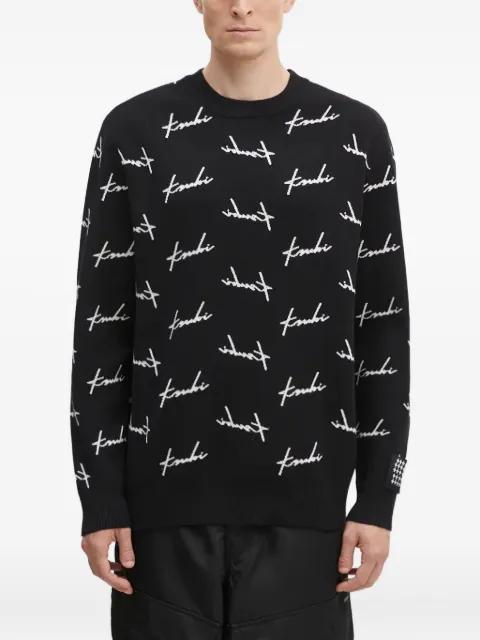 Skript signature pattern crew-neck sweater by KSUBI