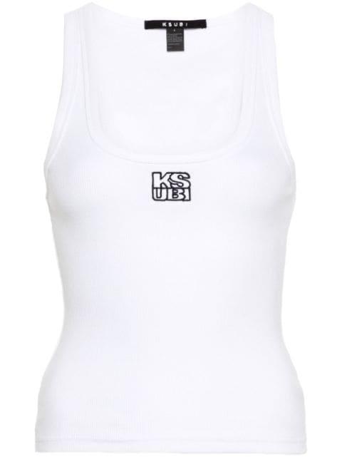 Stacked Origin ribbed tank top by KSUBI
