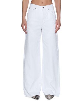 Strider Saddle Fresh High Rise Jeans in White by KSUBI