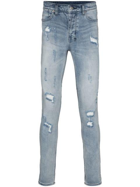 Trashed Dreams skinny jeans by KSUBI