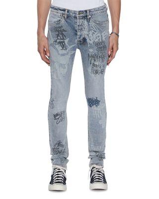 Van Winkle Rogue Graphic Blue Jeans in Denim by KSUBI