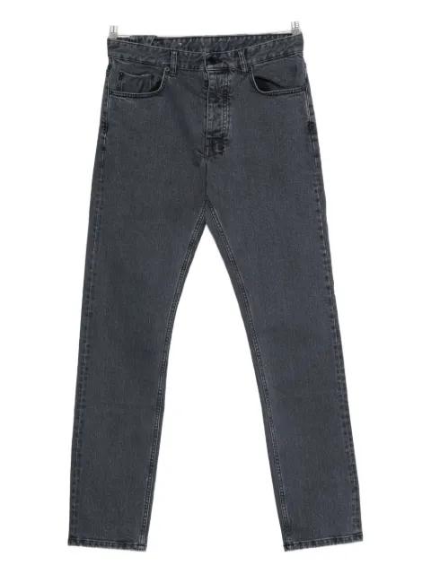 button-fly straight jeans by KSUBI