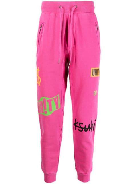 cotton logo-print track pants by KSUBI